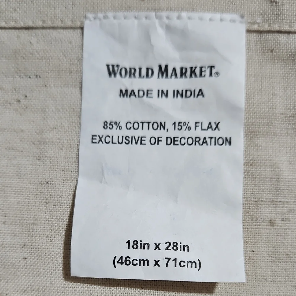 NWOT World Market Embroidered Pumpkin Kitchen Tea Towels - Set of 2